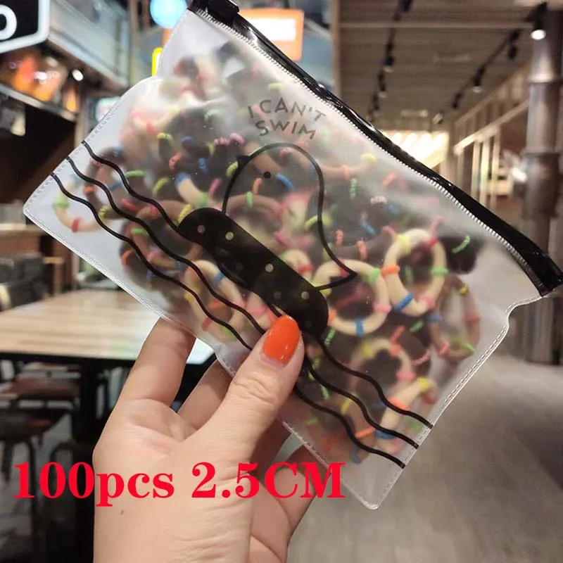 26 50/100 шт./компл. нарисованной длинноволосой девочкой аксессуары цветные маленькие резинки для волос Дети хвост держатель резинки головная повязка для малышей - Цвет: 26