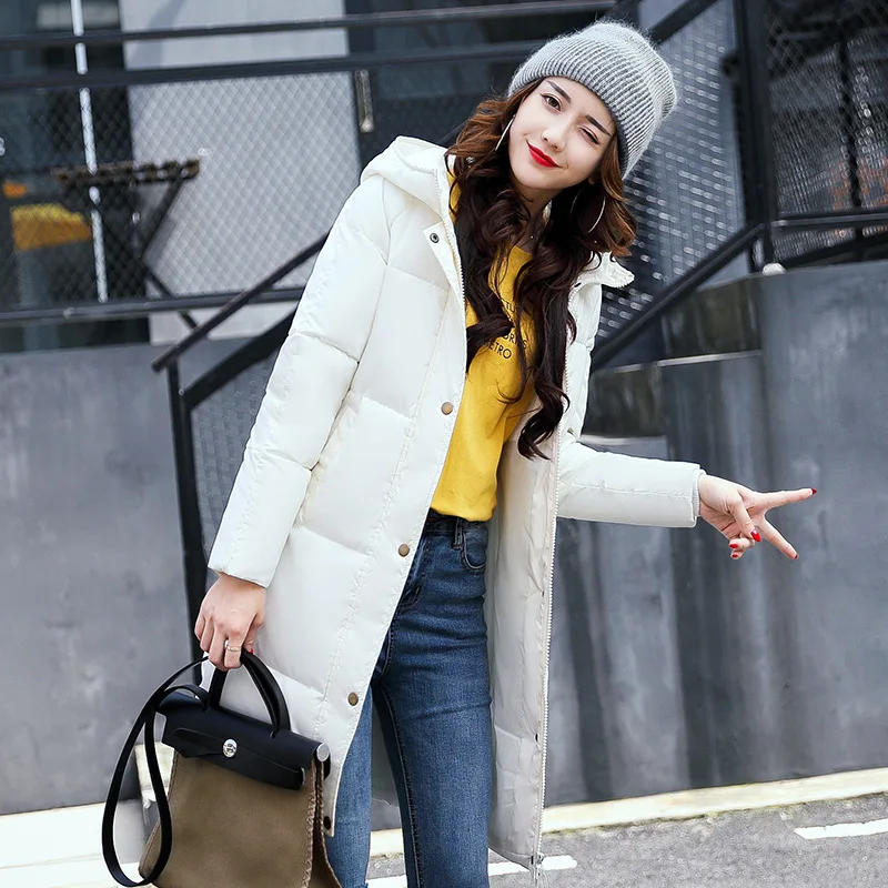 

2017 Winter New Style Korean-style Slim Fit Thick Warm Mid-length Large Size down Feather Cotton-padded Clothes WOMEN'S Coat