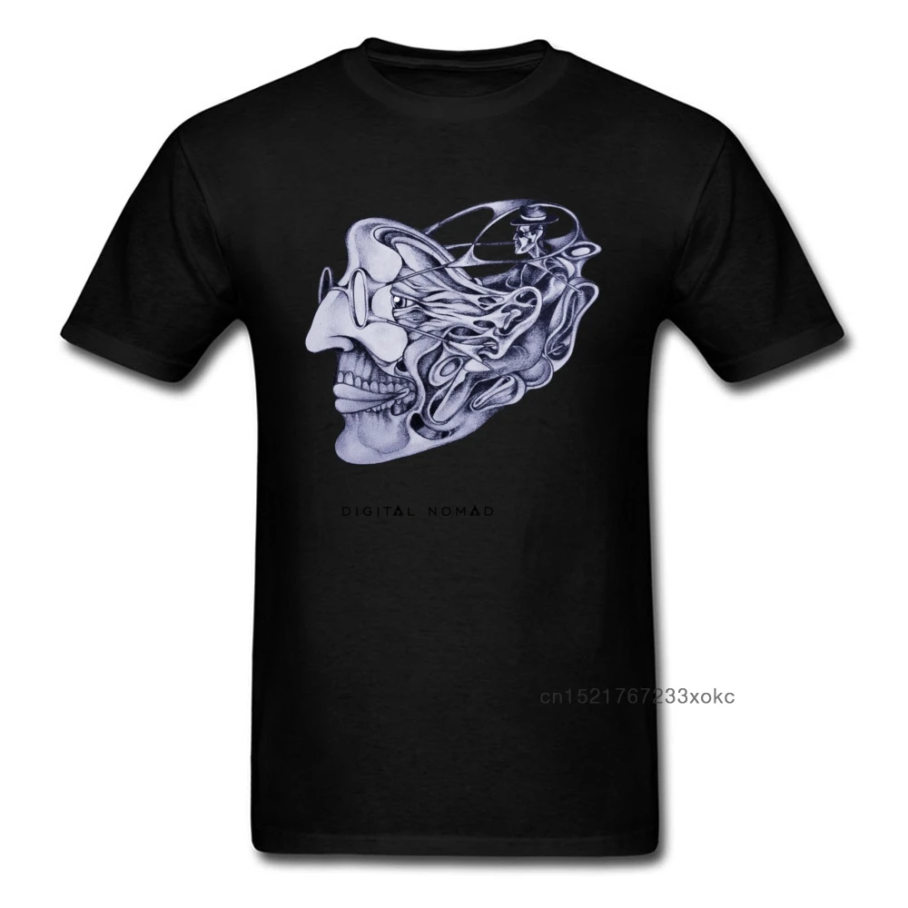 Decode Мужская футболка с черепом уникальный дизайн одежда креативная рисунком