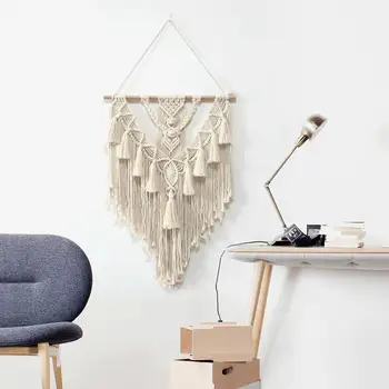 

Macrame Wall Hanging Woven Tapestry Bohemian Gift Home Economic Decoration Blanket Decor Comfortable Tassel Bohemian Wall Decor