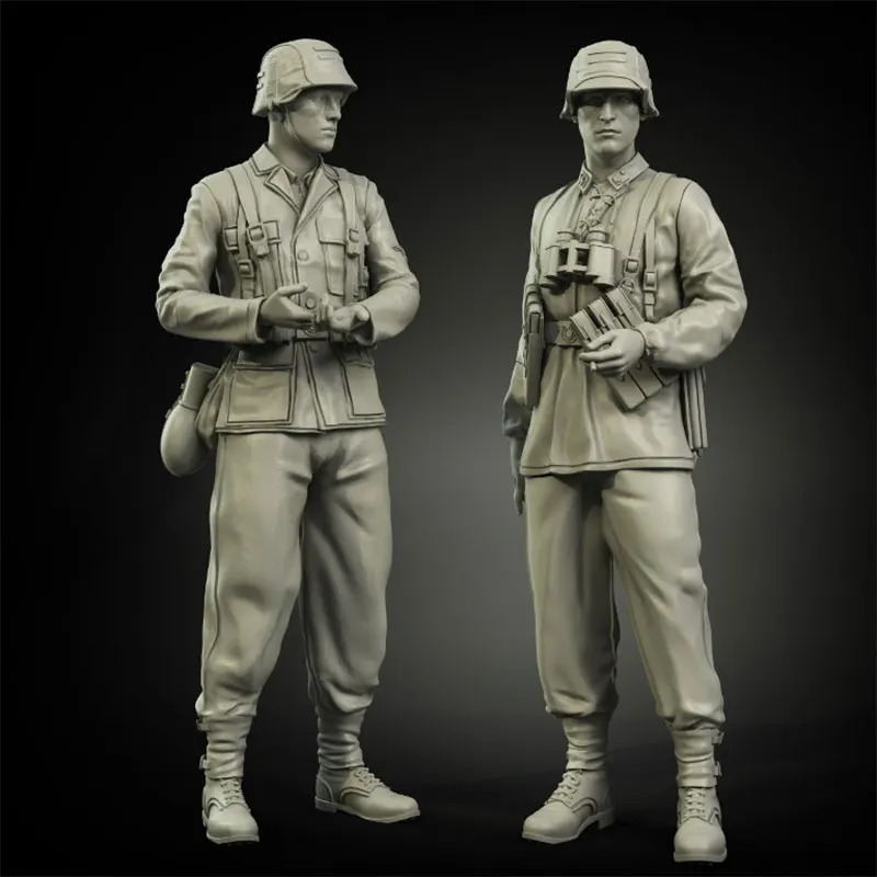 

1/35 Scale German Young Soldiers 4 People Miniatures Scene Modelling Unpainted DIY Assembling Static Figure Resin Model Kits