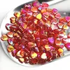 Nouveau 100 pièces 8mm Transparent AB Charmes Perles Acryliques En Forme de Coeur Perles D'espacement Lâches pour Bijoux Faisant BRICOLAGE Bracelet Fait Main ► Photo 3/6