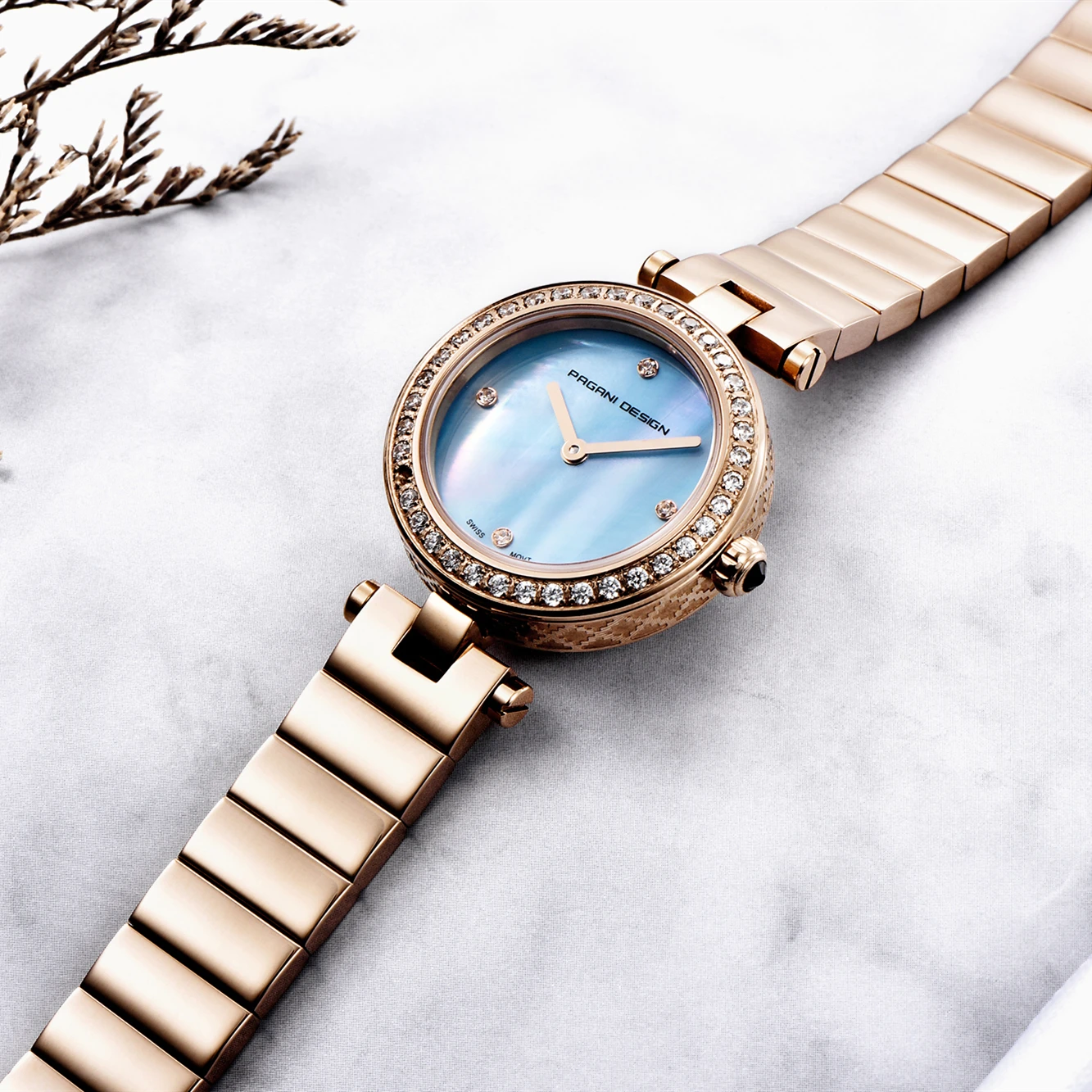 PAGANI Дизайн модные водонепроницаемые женские часы люксовый бренд женские бриллиантовые женские часы кварцевые из нержавеющей стали Reloj Mujer+ коробка