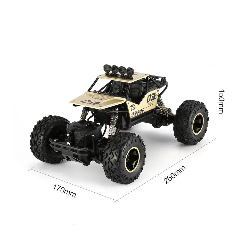 1/16 2,4 GHz сплав корпус Rock Crawler 4WD двойные двигатели внедорожный Радиоуправляемый автомобиль пульт дистанционного управления багги Bigfoot скалолазание автомобиль игрушки