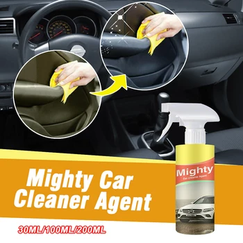 

30/100/200ml Mighty Car Cleaner Agent Glass Anti-fog Agent Spray Car Window Leather Cleaners Windshield Cleaning Tool 05