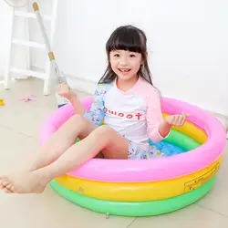 Горячий надувной бассейн круглый трехцветный детский надувной бассейн детский бассейн ПВХ утолщение воды игрушка летний подарок