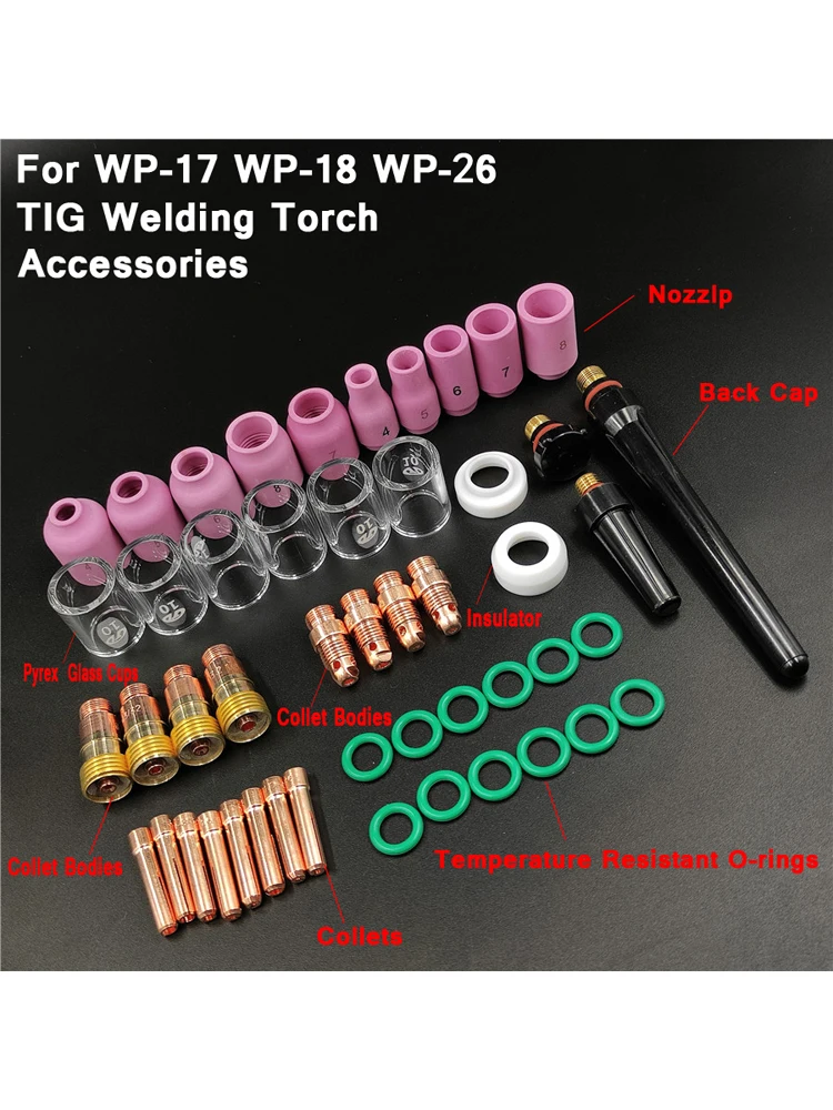 TIG Gas Lens Collets,TFM53NCN TIG Welding Kit TIG Torch Glass Cup Collet for WP17/WP18/WP26 3.2mm TIG Gas Lens Collets,TFM53NCN TIG Welding Kit TIG Torch Glass Cup Collet for WP17/WP18/WP26 3.2mm