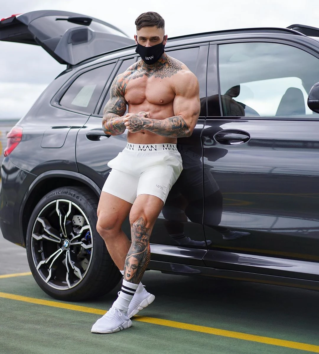 New sports shorts summer men's quick dry stretch five minute shorts gym fitness training running sports men's shorts black casual shorts