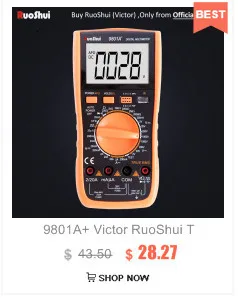 RuoShui 8045-II настольная вершина True RMS мультиметр AC DC транзистор измерения емкости HFE Multimetro цифровой электрический тестер