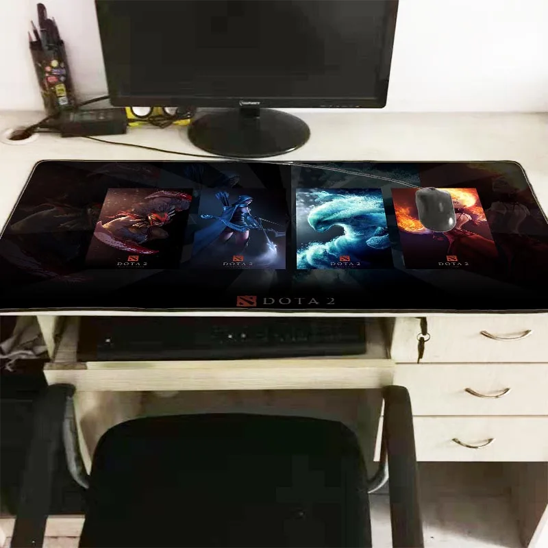  90X40CM Dota 2 Large Gaming Mouse Pad Gamer Locking Edge Keyboard Mouse Mat Gaming Desk Mousepad fo