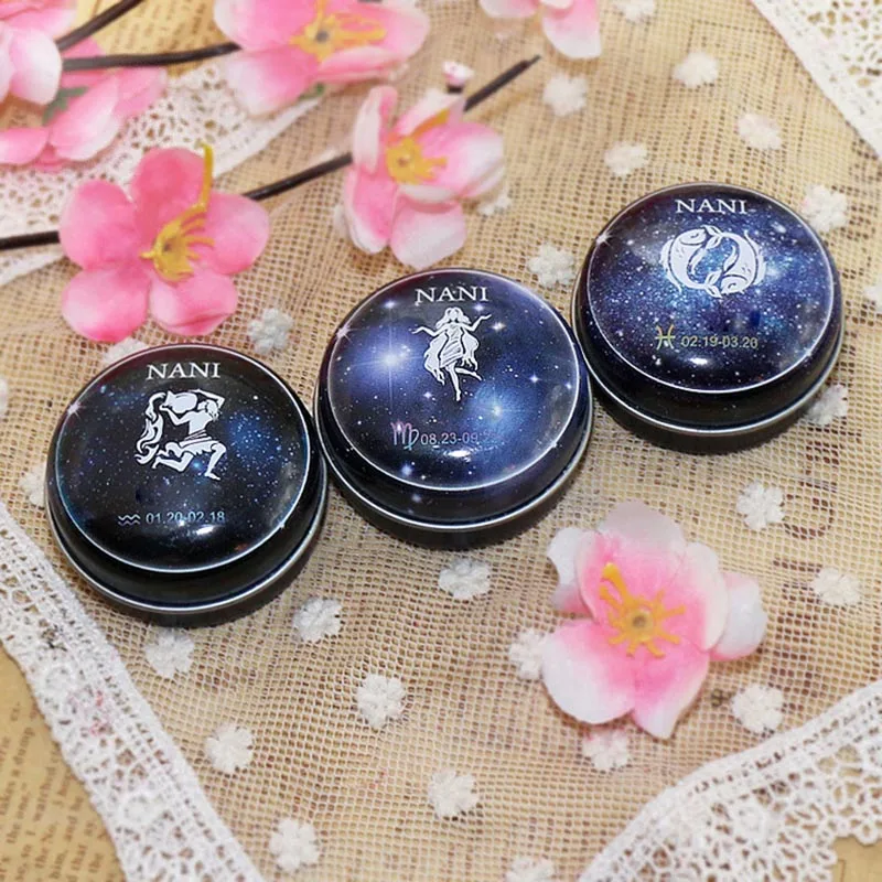 Newly NANI 12 Zodiac Sign Compact Scented Body Balm Skin Care Cream Flower Perfume Essential CLA88