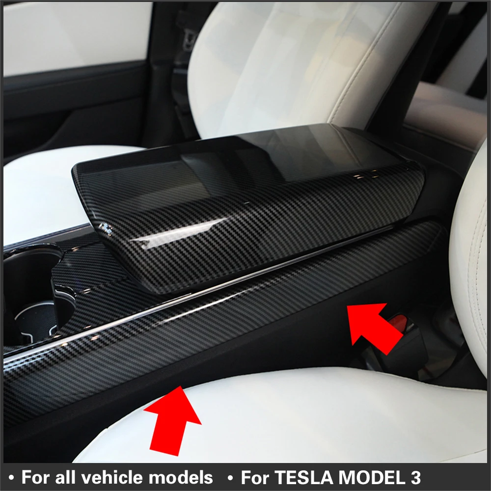 Автомобильная обшивка из углеродного волокна ABS с боковым управлением для Tesla model