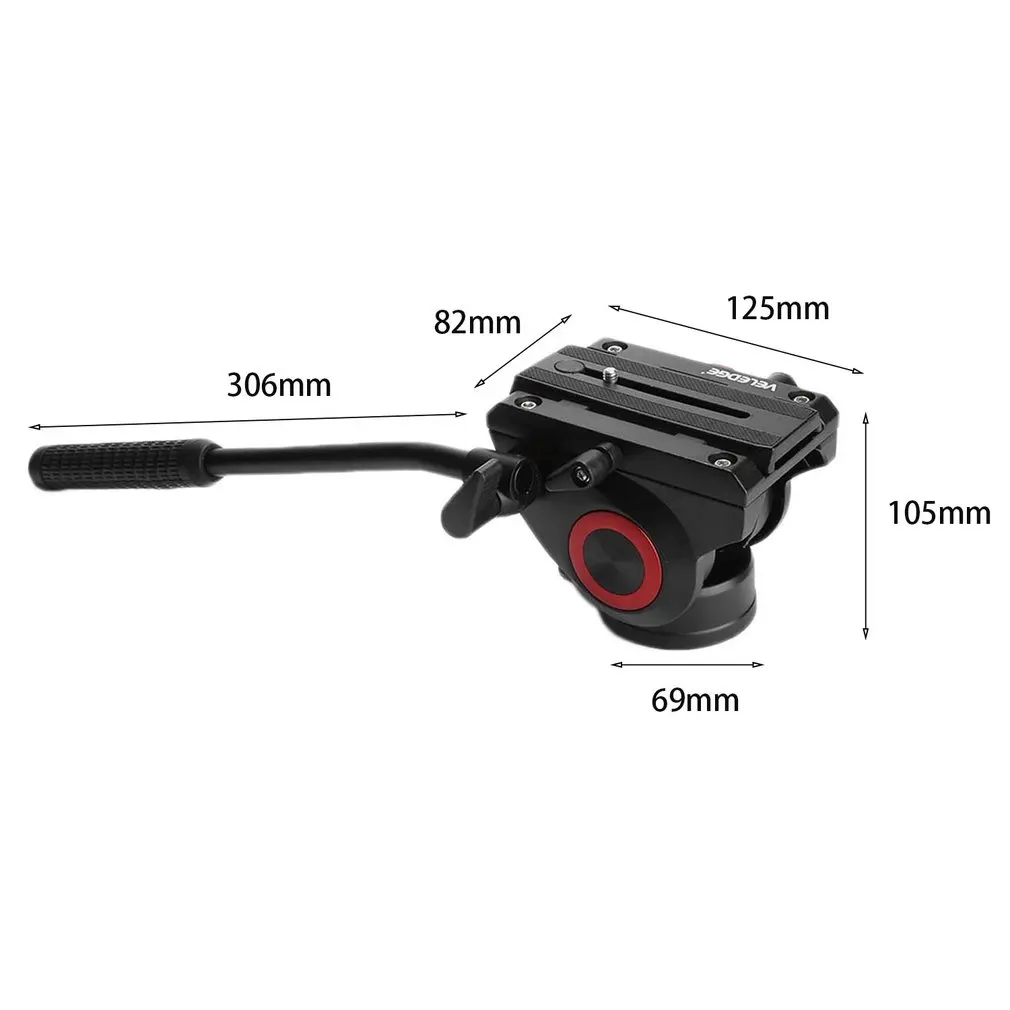 Upgraded Lightweight VELEDGE VD-M8 Fluid Head Hydraulic Damping Video Camera Tripod Head For Pro DSLR Tripod Monopod