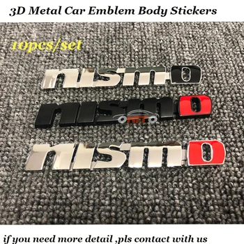 

10pcs/set Good Selling car emblem badge body sticker For Nismo logo Label for Nissan 3D Metal Auto Stickers DIY Auto Declas