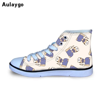 

Aulaygo Funny Cartoon Nurse Girl Pattern Girl Shoes For Kids Flats Doctor Design Sneaker Canvas Casual Comfortable Footwear New