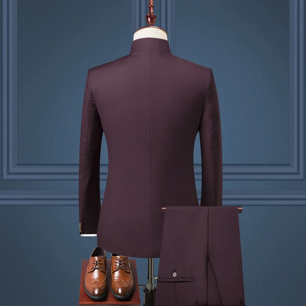 Men's Suit 3 Piece Set Slim fit Men Suit Jackets + Pants + Vests Wedding Banquet Male Blazer Coats