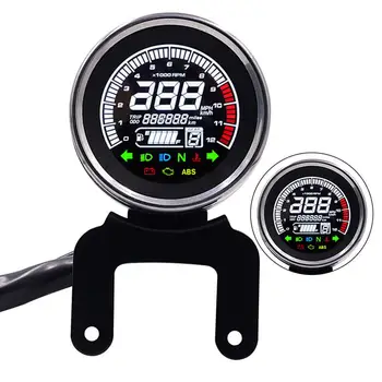 

12V Motorcycle Multi-function Full Instrument 12000RPM LCD Display Tachometer Universal Odometer Speedometer Tachometer Gauge