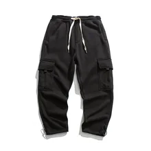 19 зима прилива плюс бархат, чтобы согреться ноги повседневные брюки мужские трендовые Молодежные Комбинезоны для мужчин