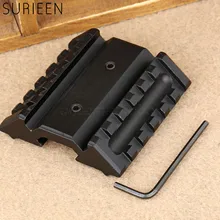 Охотничий Тактический Двойной 45 градусов крепление со смещением адаптер 20 мм Пикатинни Вивер рельсовый прицел для ружья винтовка прицел фонарик лазер