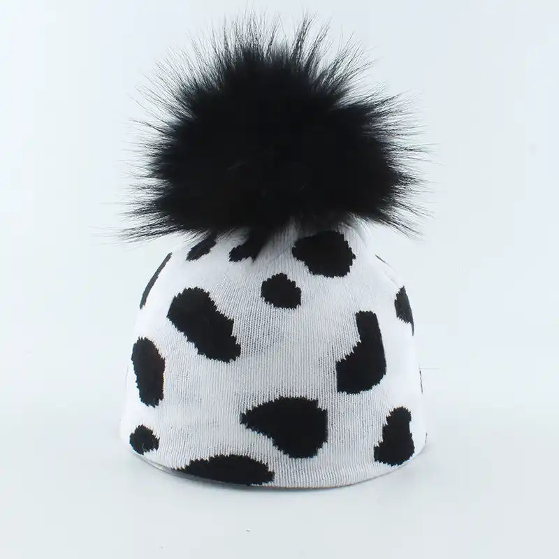 Cow print beanie Clearance