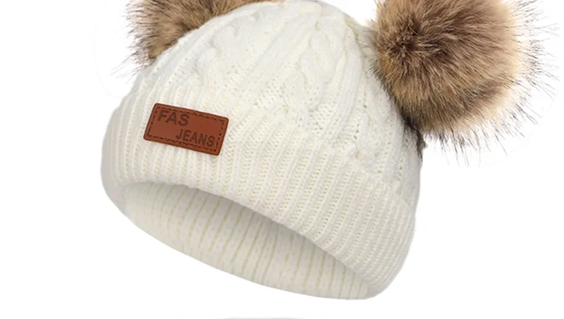 2019Winter children's knitted wool hat new fashion solid color wool hat boys / girls thick warm casual quality baby hat cute cap