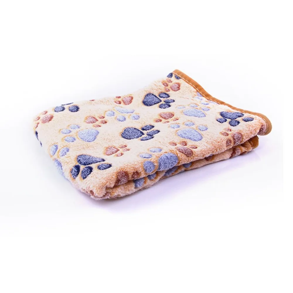 Утолщенное одеяло для собаки для питомца лапа узор кошка собака коврики дышащая мягкая сумка для животных одеяло для собаки кошки котенка хомяка теплое одеяло