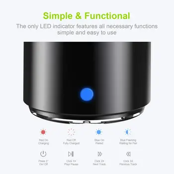 EWA A106 Pro Mini Bluetooth Speaker with Custom Bass Radiator, IPX7 Waterproof, Super Portable Speakers, Travel Case Packed 4