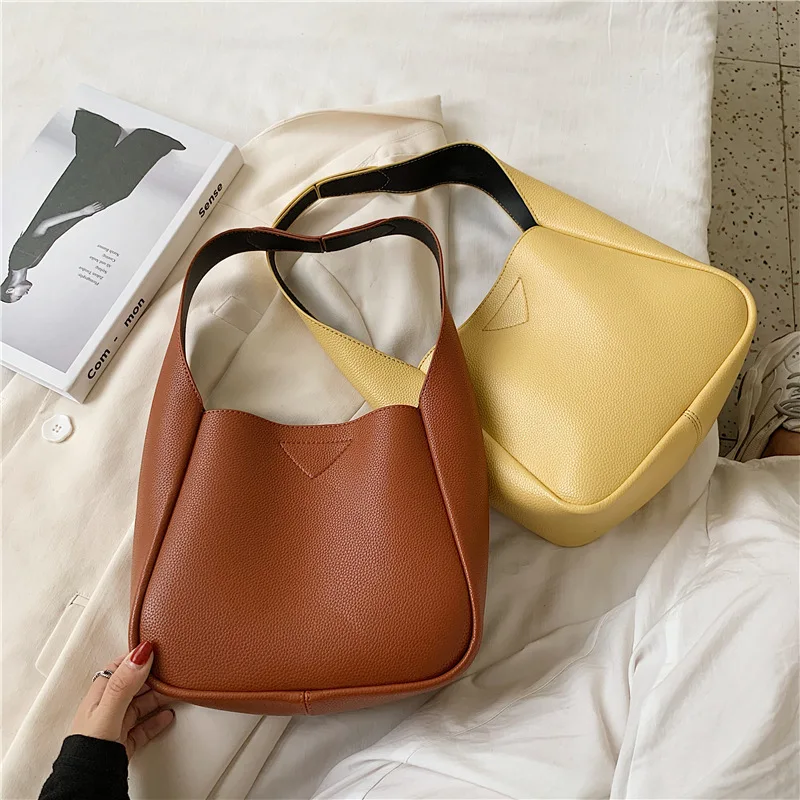 

Bag women 2020 new all-match shoulder bag fashion lady handbag PU leather solid color travel tote bag casual underarm bag Bolsa
