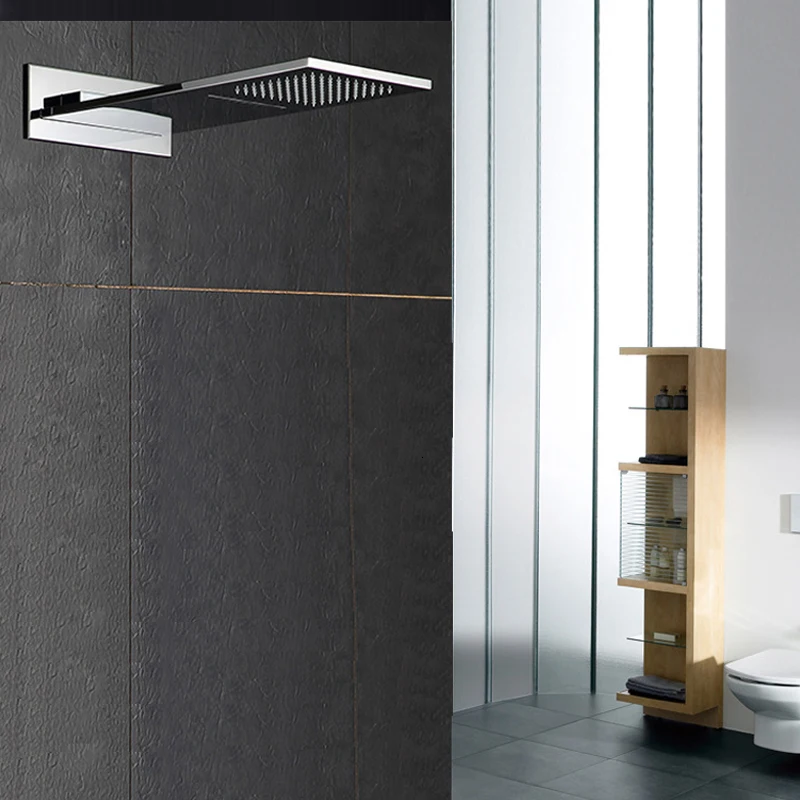 

Stainless steel 304 square thickened shower head rectangular shower shower shower and waterfall installed on the wall shower