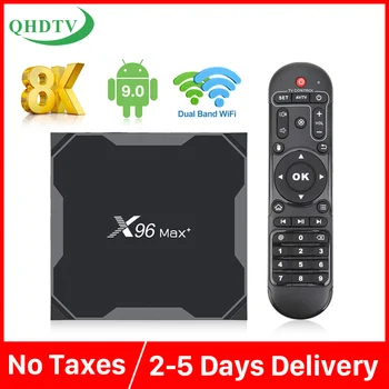X96Max Plus TV Box Android9.0 Amlogic S905X Quad Core 2G/4G ddr3 H.265 USB3.0 8K Media player QHDTV Smart TV BOX X96 MAX PLUS