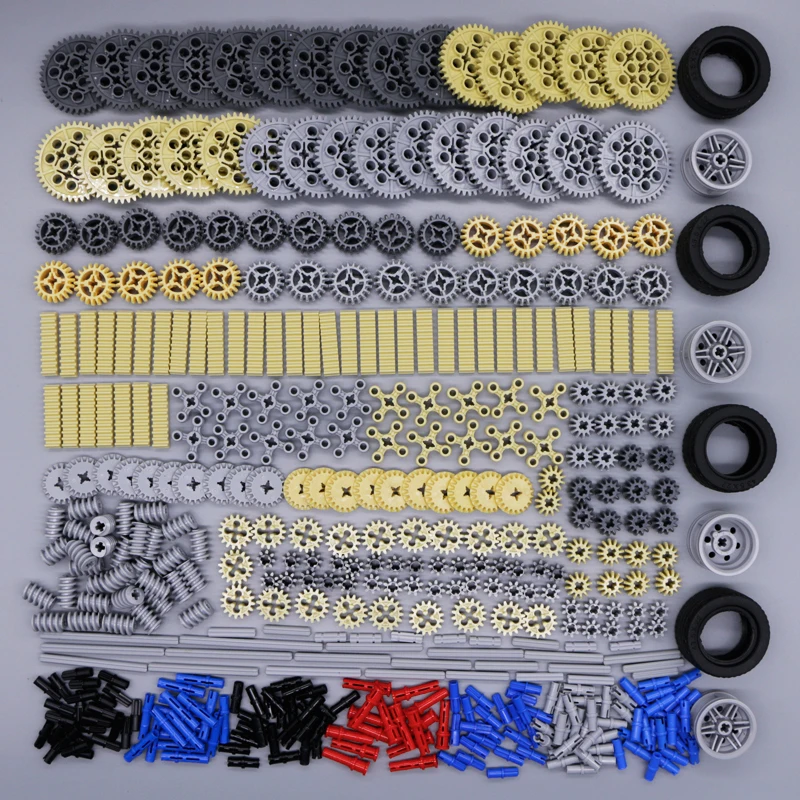 

Building Blocks LegoINGly Technic Parts Gear Tooth wheel Pin Connector Rack Cross Axle Creator MOC Robot Car Toy Bricks Bulk Set