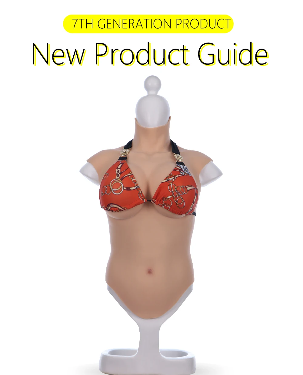 Half Body Fake Boobs High End 7th Silicone Breast forms Plate tits Meme for Crossdresser Transgender Drag Queen Transvestite (1)