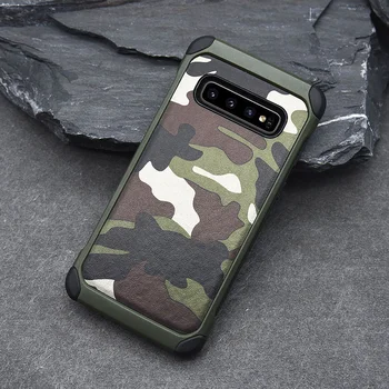 

Army Camo Shockproof Cover Case For Samsung Galaxy S10 S10e Camouflage Armor Cover Case For Samsung Galaxy S10 Plus Case Coque