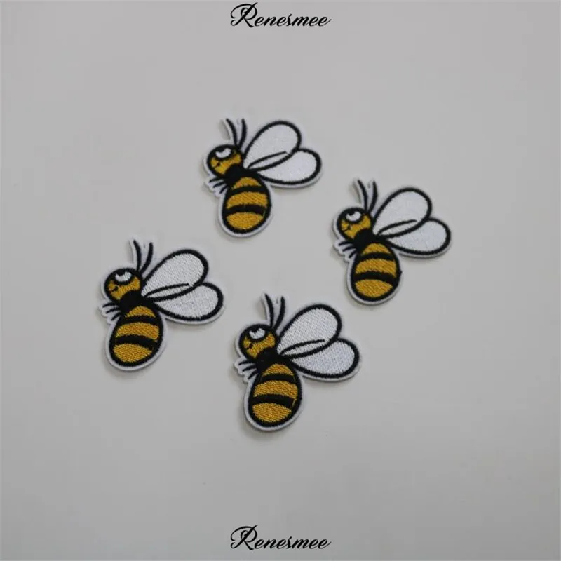 

10Pcs Bee Iron on Embroidery Cloth Stickers Animal Patch Cloth Lace Stickers Children Clothing Costume Decoration 5X5.3cm