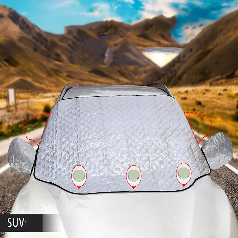

Summer Car Heated Windshield Sunshade Silver Auto Sun Protector Winter Frost Snow Block Covers For Sedan SUV Nissan BMW Smart