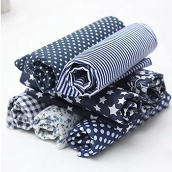 

7pcs Cotton Plain Fabrics Mixed Printed Cotton Sewing Quilting DIY Handmade Cloth for Patchwork