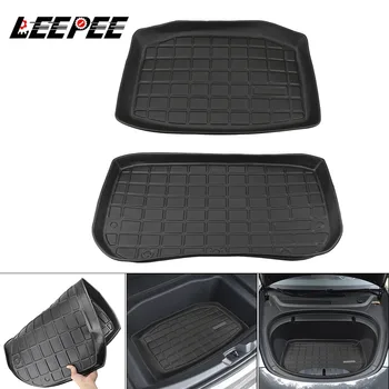 

Trunk Cargo Tray Trunk Mats Car Front Rear Trunk Storage Mat Waterproof Interior Accessories For Tesla Model 3 Protective Pads