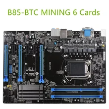 Mineração btc B85-BTC tb85 6gpu 6pci-e mineração profissional btc pro usado desktop placa-mãe b85 lga 1150 ddr3 16gb sata3 usb3.0