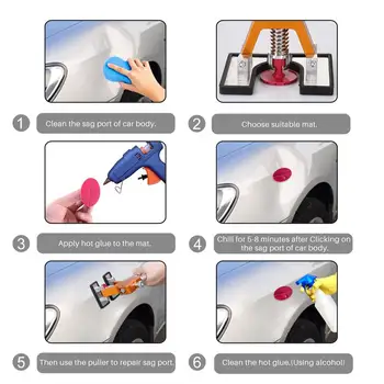 

Hot Dent Lifter Paintless Dent Repair Tools Set With 10 Glue Tabs Auto Body Dent Removal tools Car Dent Removal Tool Kit