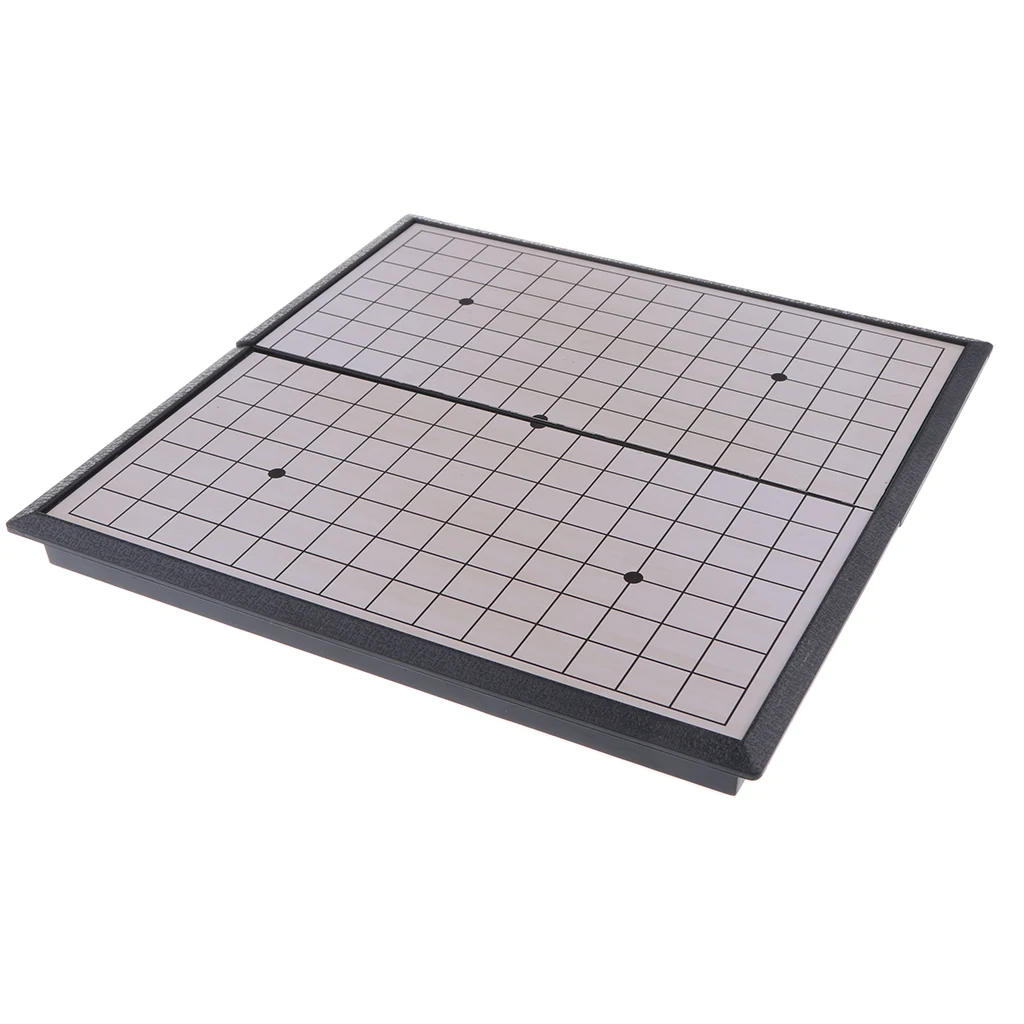 102 Pieces Portable Plastic Professional Chinese WeiQi Magnetic Chessboard Chess Set Board Game Toy 19.5 x 19.5CM