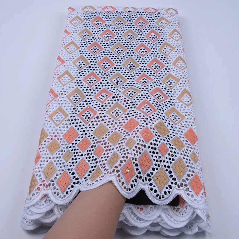 Швейцарская вуаль швейцарское кружево Высококачественная нигерийская ткань из