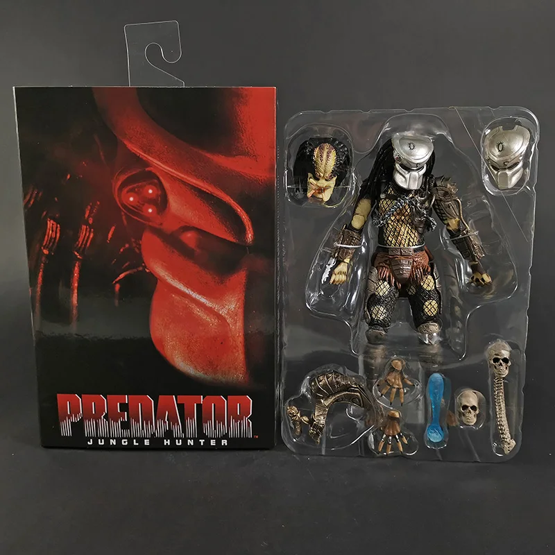 Fenetre Pvc Figurine Predator Jungle Hunter 1987 NECA - 18 Cm PVC, Neuve Scellée, Collection Cinéma Predator Neca Sous Blister