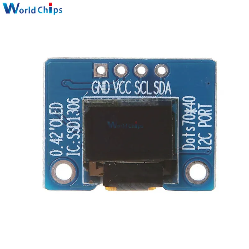 Diymore 0,42 дюймовый OLED дисплей ЖК-модуль 72*40 OLED модуль IIC/SPI интерфейс Белый ЖК-дисплей модуль 16 Pin SSD1306