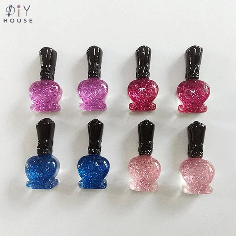 10/20/30 шт лак для ногтей в мини-флаконах плоская полимерная аксессуары DIY чехол для телефона украшения аксессуары для волос материал