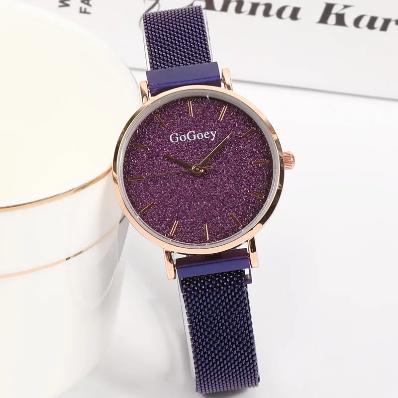 Charming Pink Women Watches Minimalism Casual Starry Sky Lady Wristwatch Magnet buckle Fashion Luxury Brand Female 4