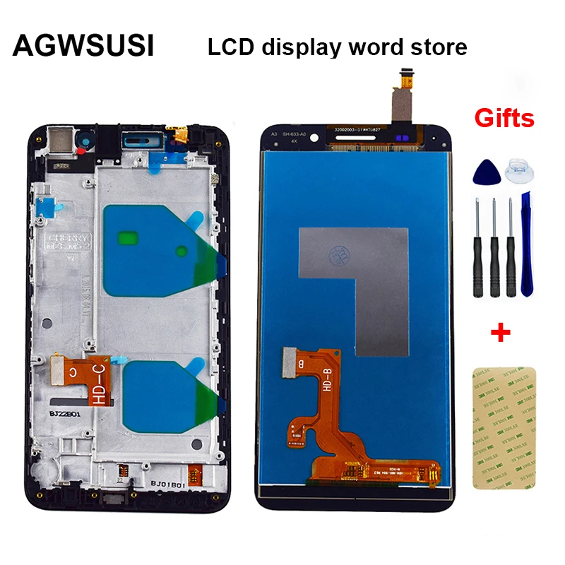 Goede Voor Huawei Honor 4X Che2 L12 Che2 L23 Che2 L11 Che1 L04 Lcd scherm Monitor + Touch Screen Digitizer Sensor Panel Montage Frame