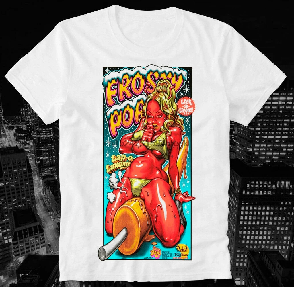 Футболка Горячая сексуальная Pin Up Девушка Rockin Jellybean эротический Mondo Erostika (1) |