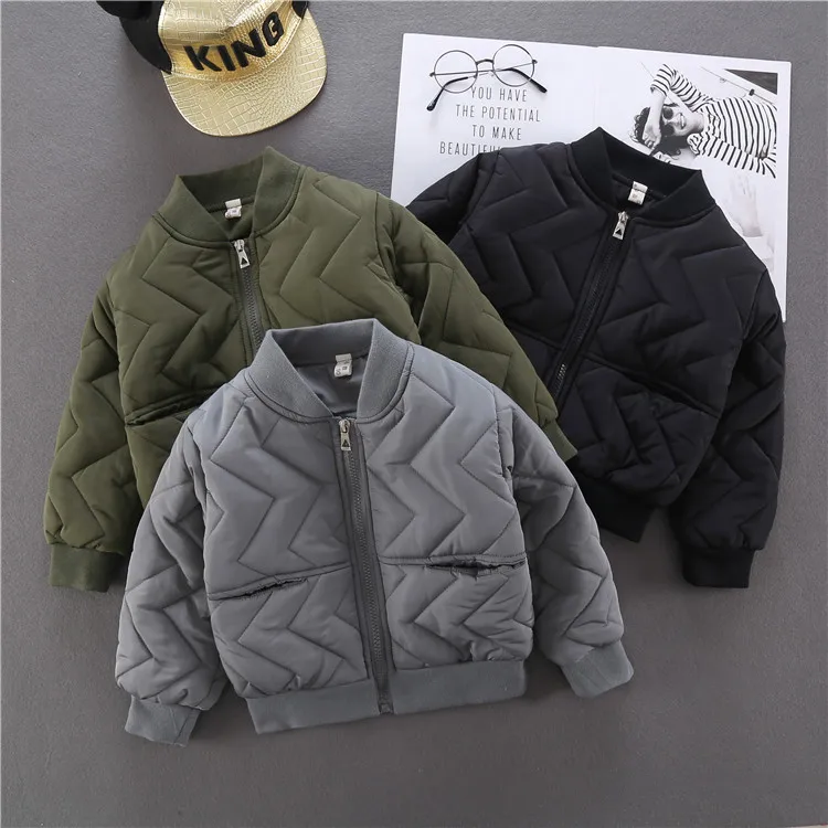 Boys Jacket Autumn And Winter Girls Clothes New Kids Children Boys Jacket Cotton Foreign Baseball Girls Clothes Coat