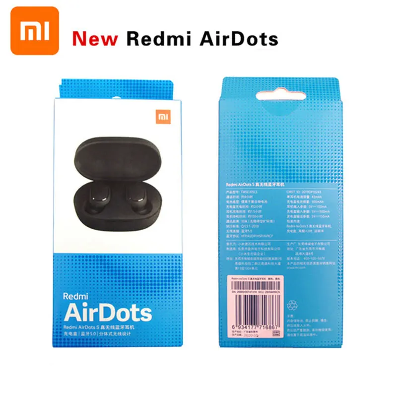 2021 Xiaomi Redmi AirDots TWS AirdotsEarphone MI True Wireless наушники базовый 2 игровой режим