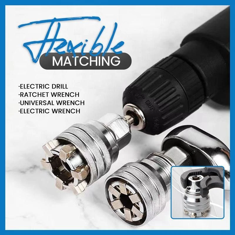 Electric Drill Magic Sleeve Converter Adjust 10mm To19mm With Ratchet